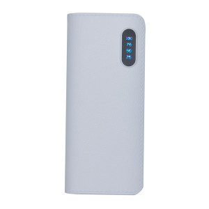 Power Bank Plástico com Indicador Digital e Lanterna